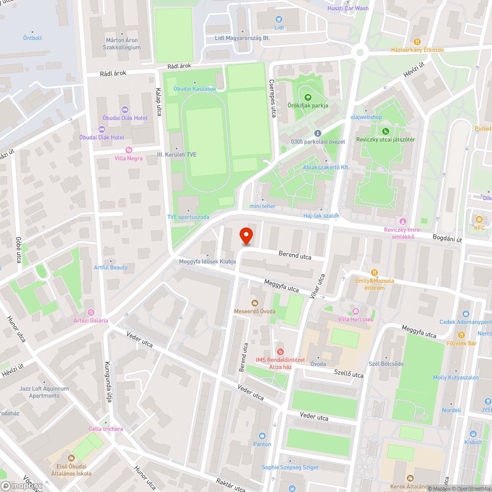 Zöldfelületre parkolás bejelentés helye