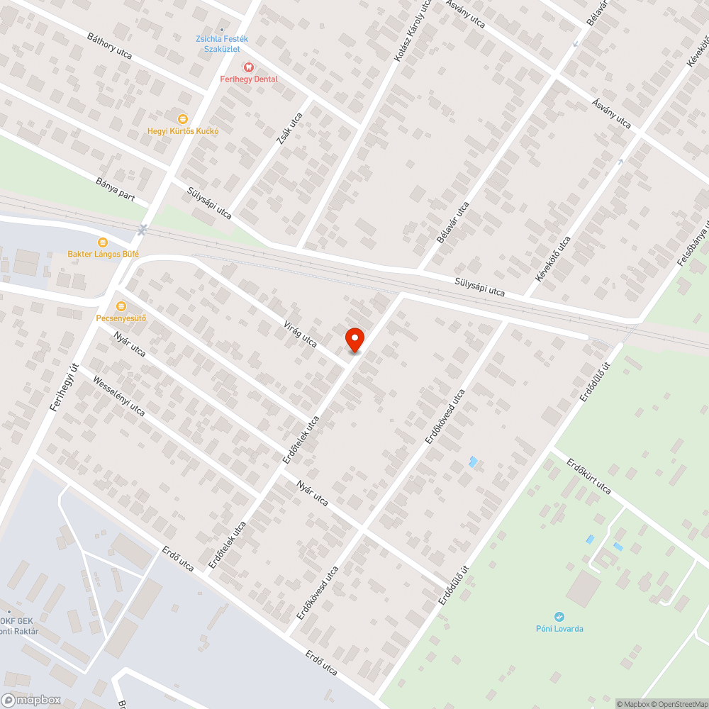 Járdán álló autó bejelentés helye