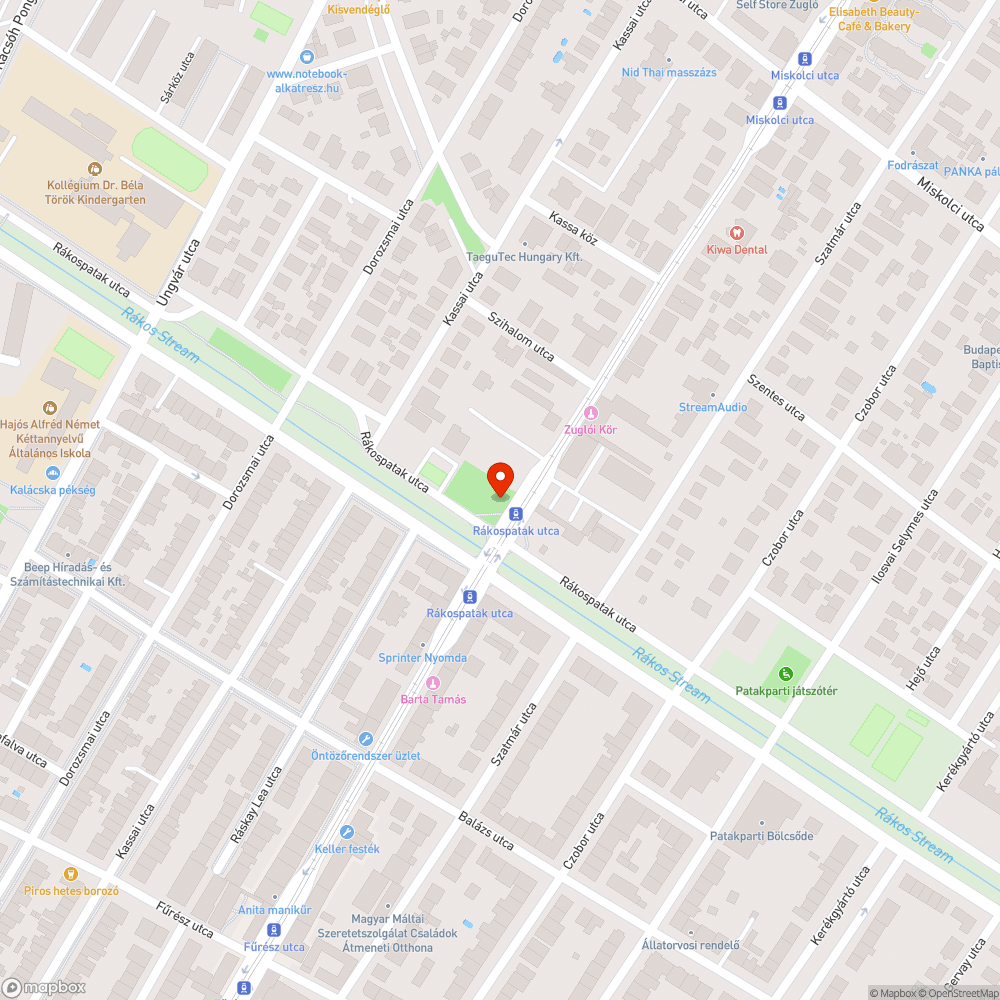 Kiszáradt fa bejelentés helye