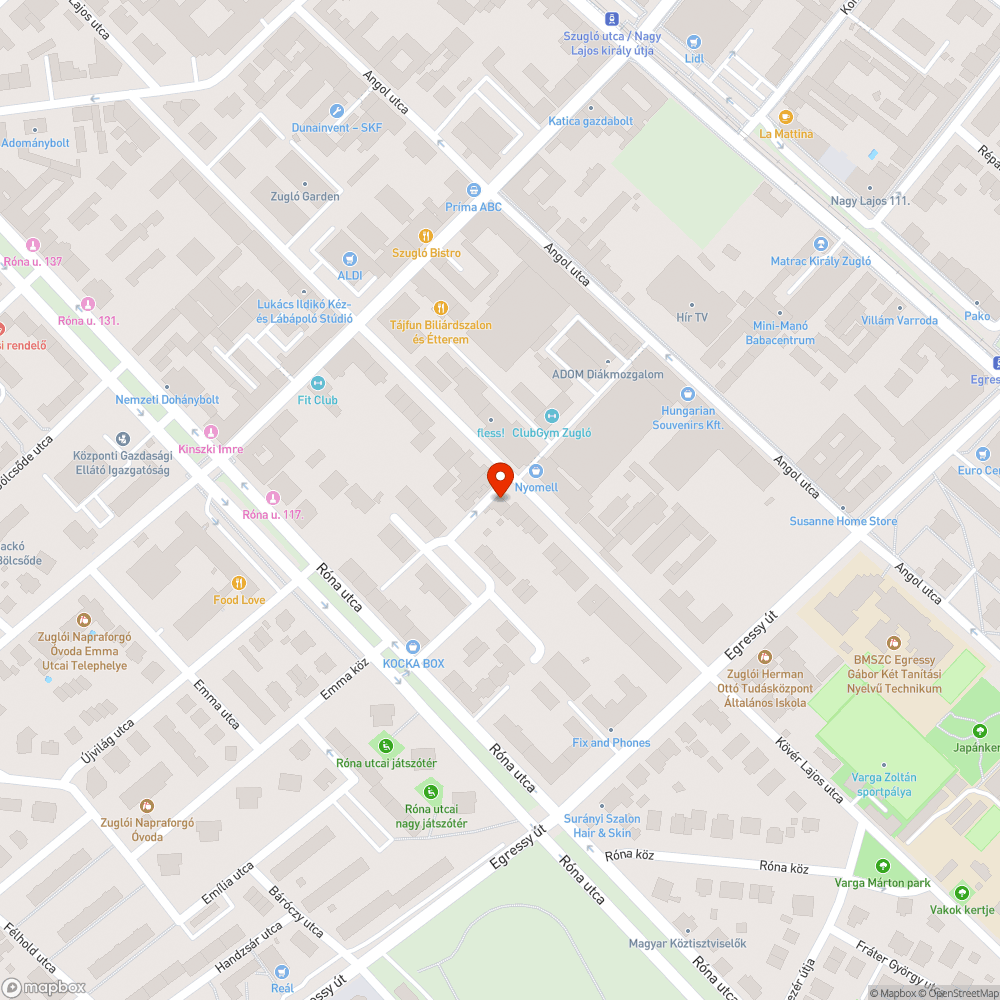 Sérült oszlop bejelentés helye