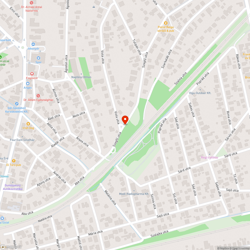 Elhagyott kisteherautó bejelentés helye