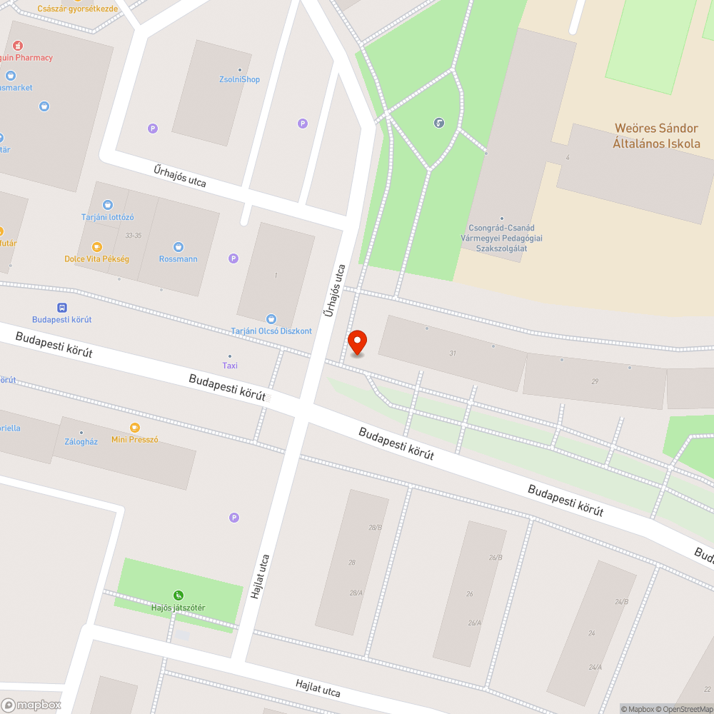 Szétnyílt járdaszakasz bejelentés helye