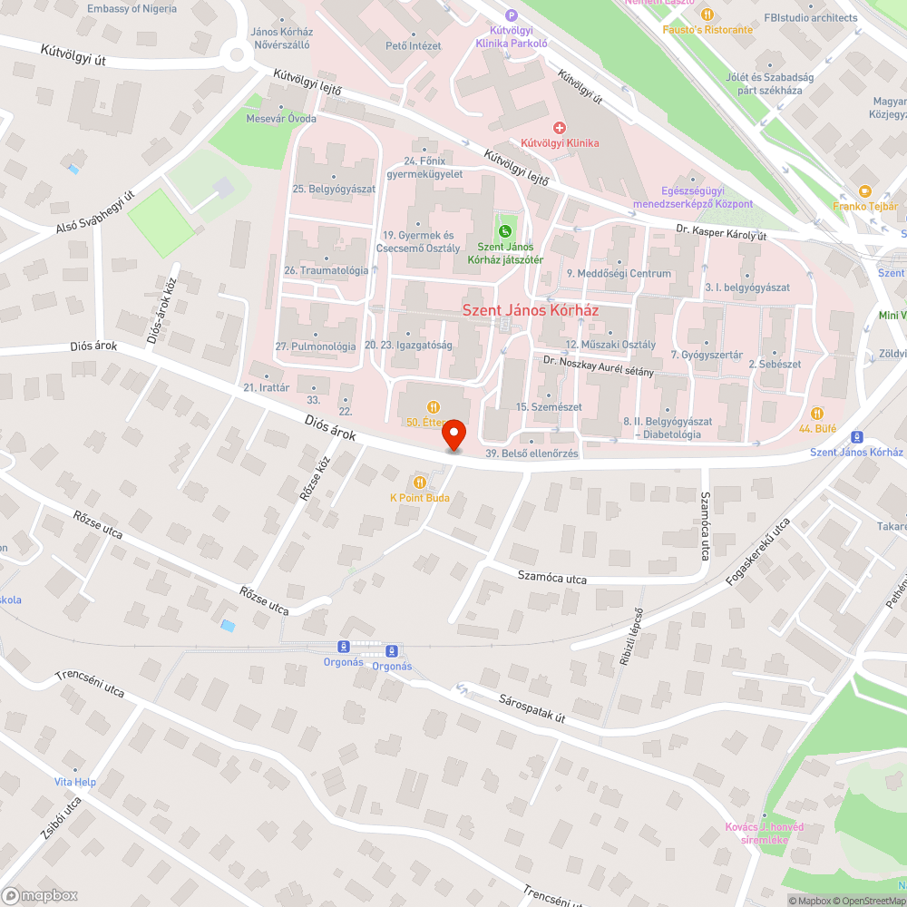 Fedél bejelentés helye