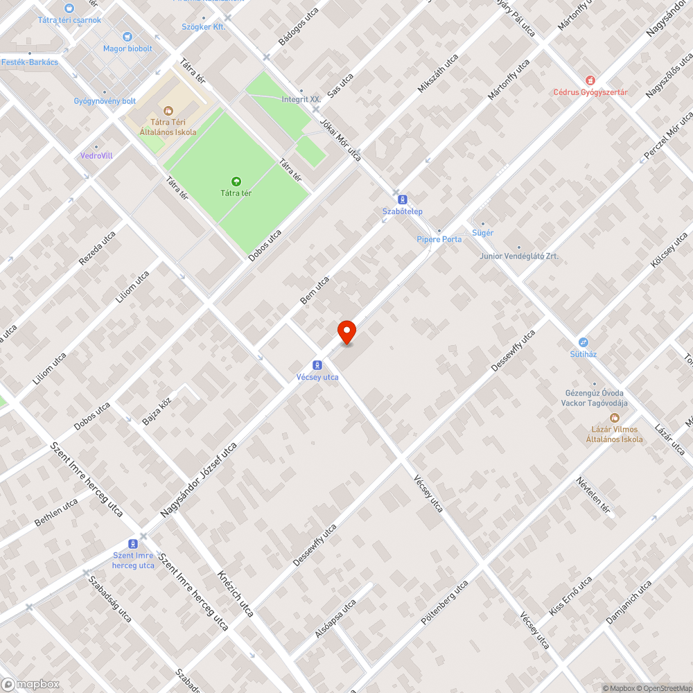 Üres fahely bejelentés helye