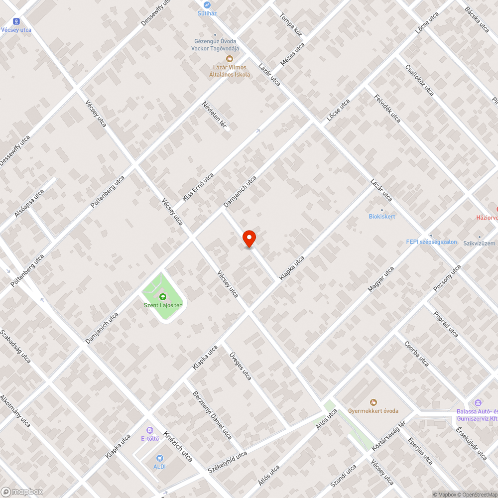 Kiszáradt fa bejelentés helye