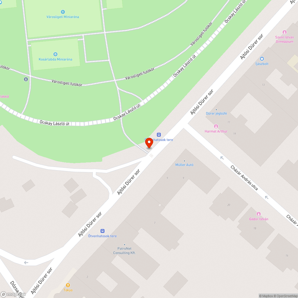 Botlásveszélyes járda bejelentés helye