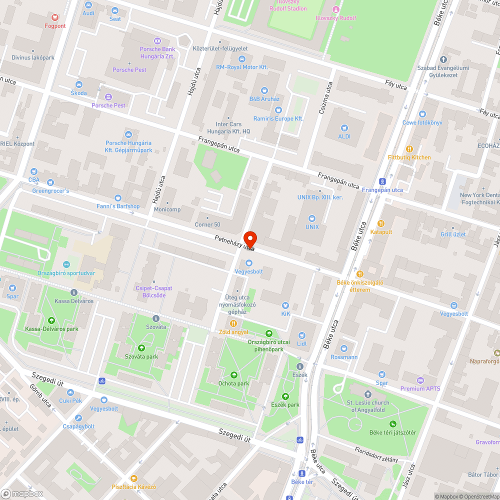 Kiszáradt fa bejelentés helye