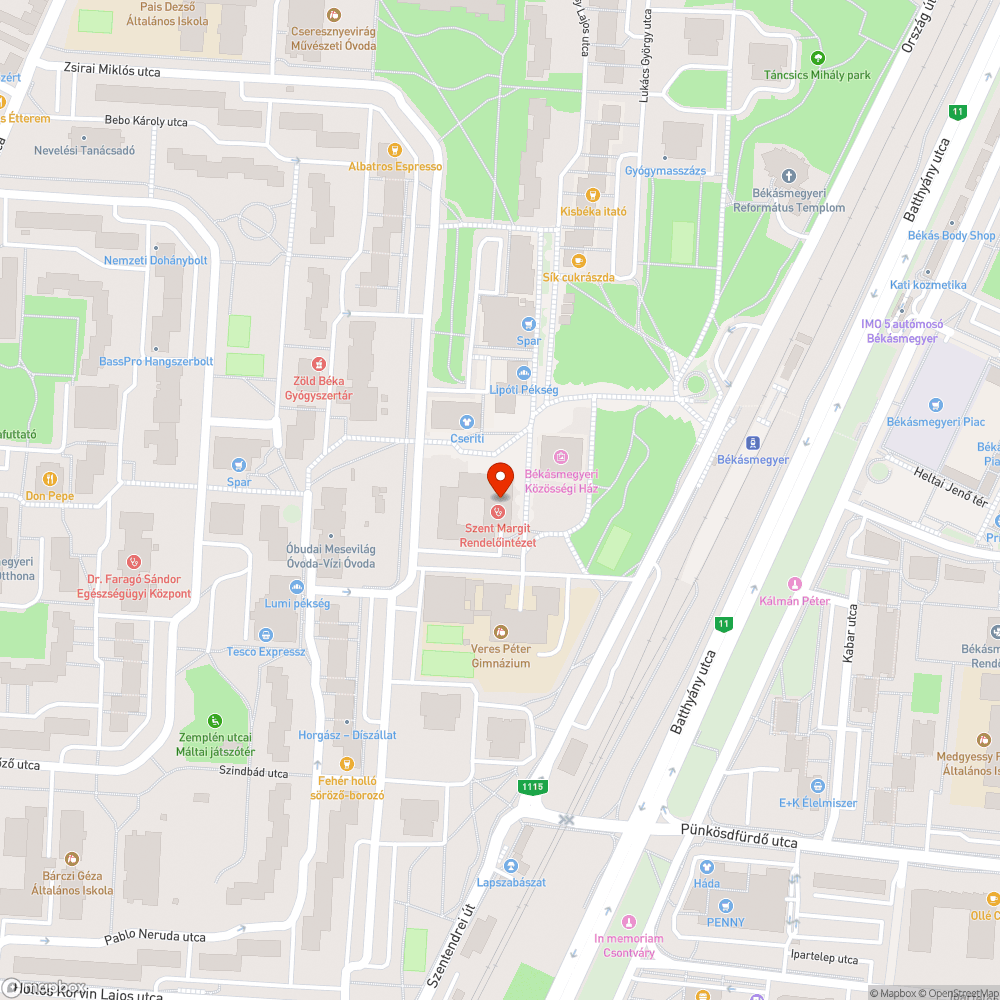 Javításra vár a Szent Margit rendelő felirata bejelentés helye