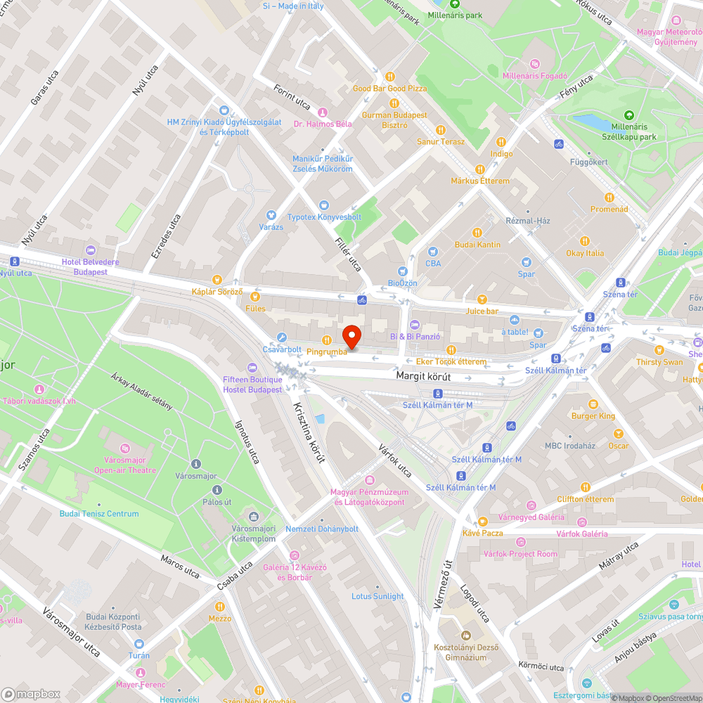 Árnyékhiány a Széll Kálmán téren bejelentés helye