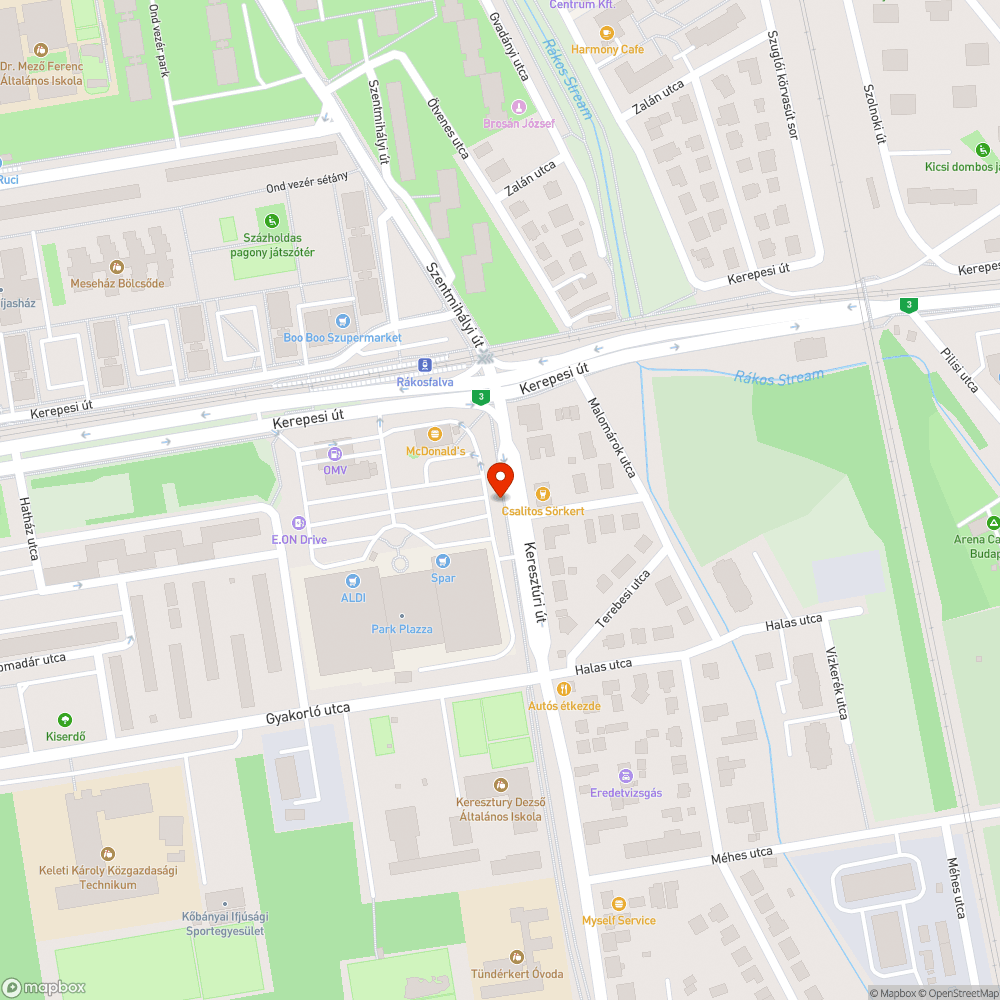 Lekopott kerékpárút felfestés bejelentés helye