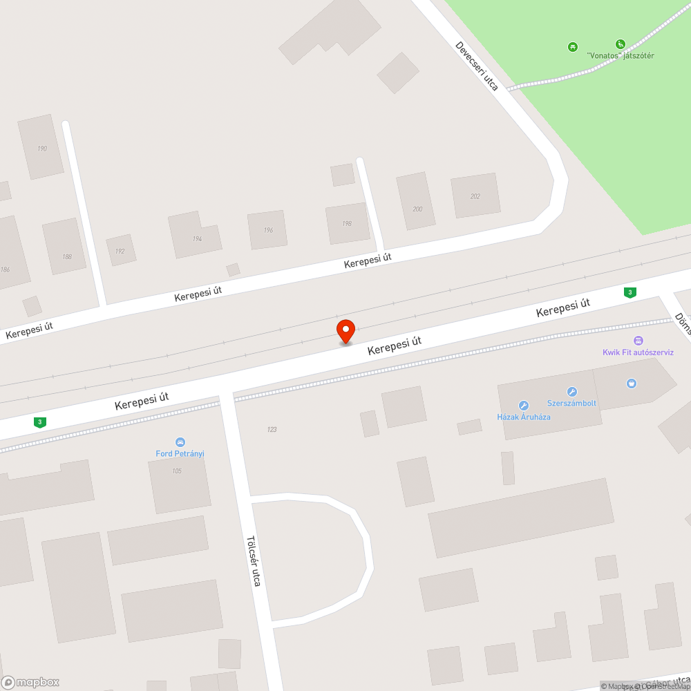 Teljesen lekopott kerékpárút bejelentés helye