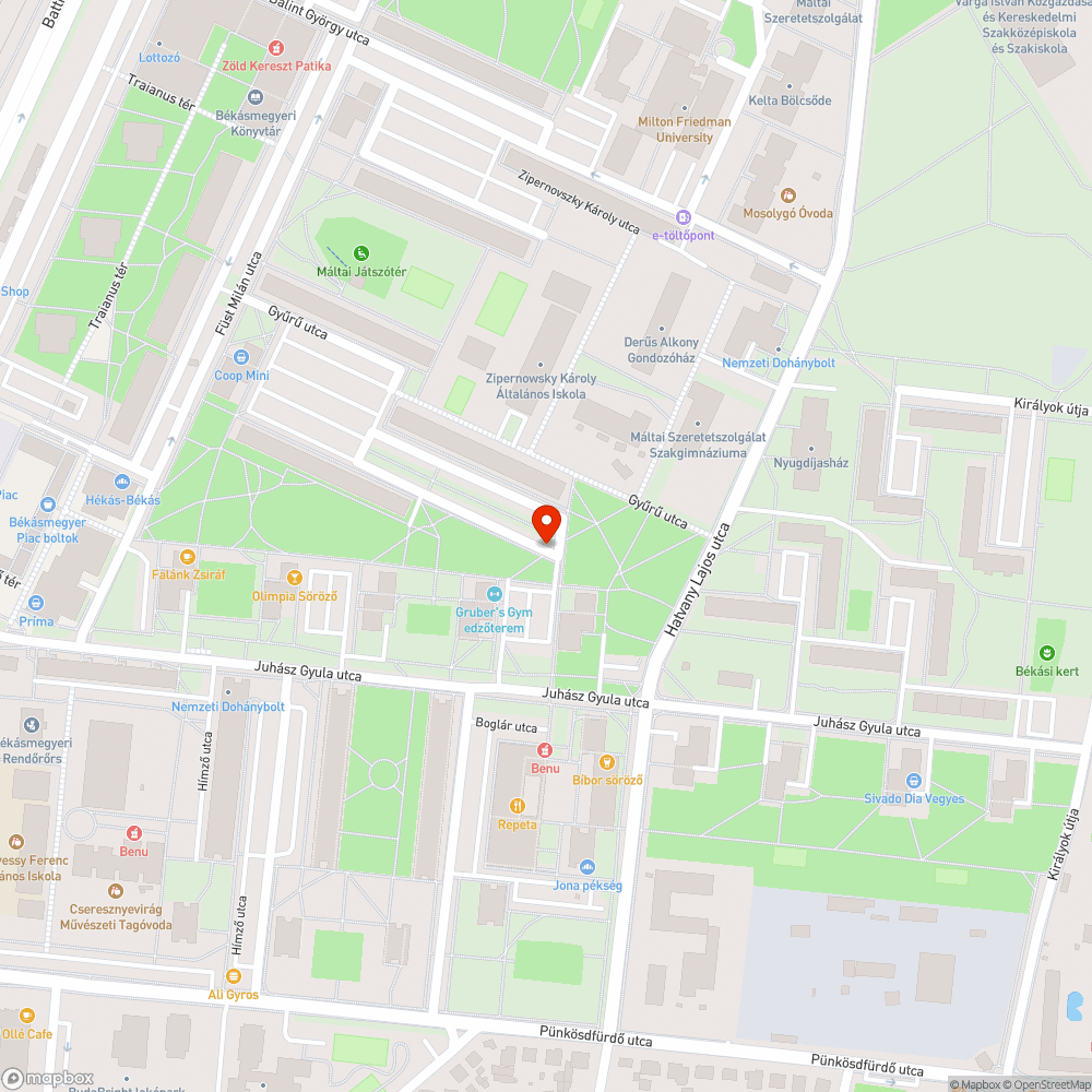 Kátyú bejelentés helye