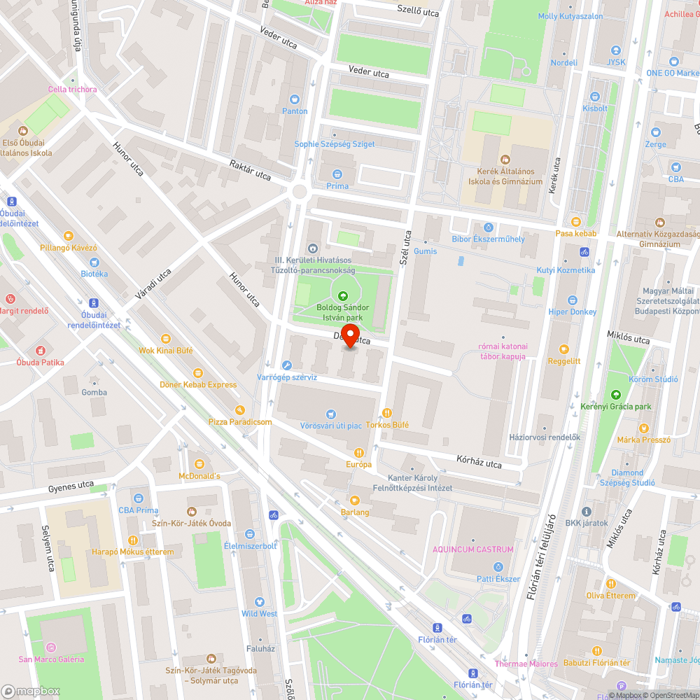 Kiszáradt fa bejelentés helye