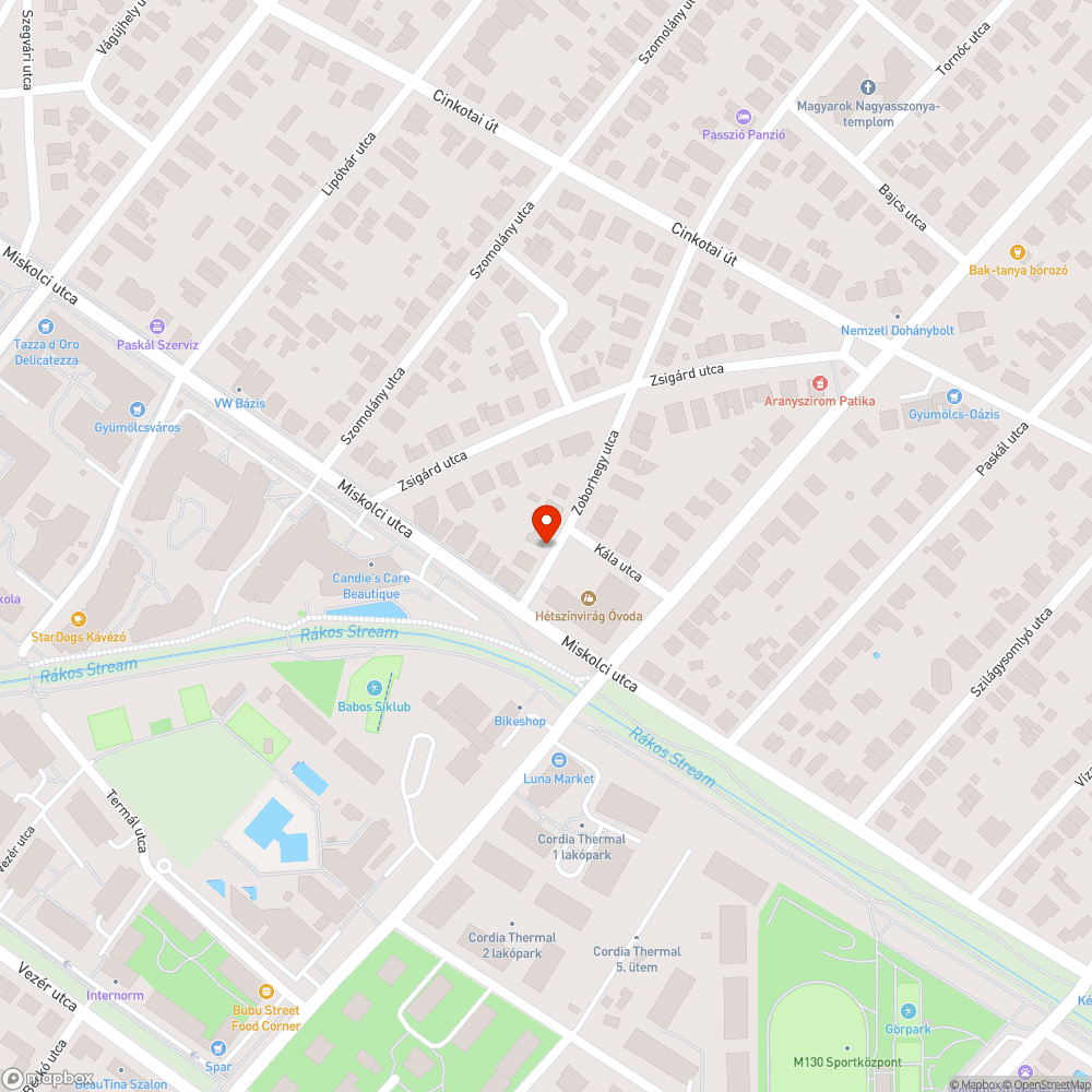 Kátyú bejelentés helye