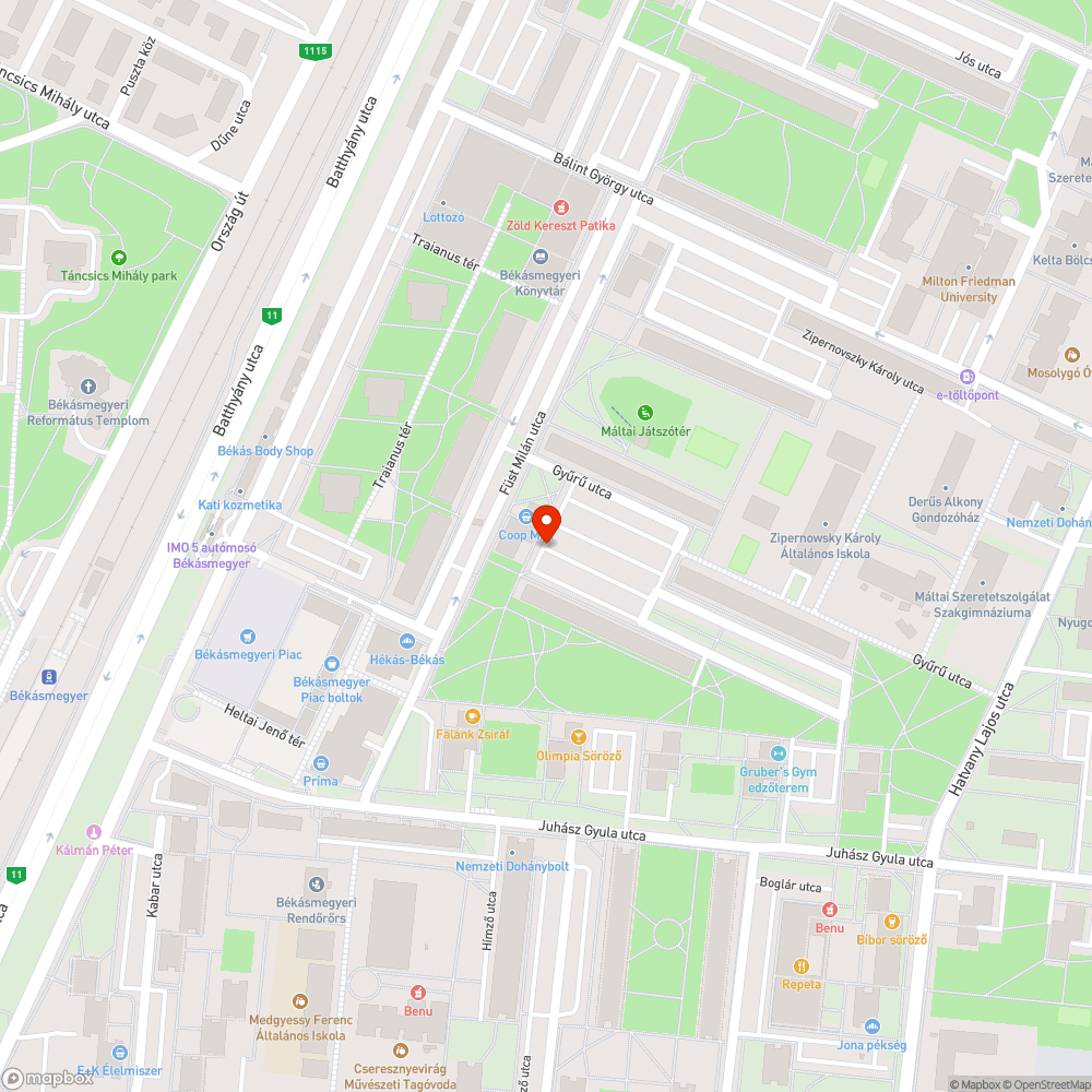 Kátyú - Füst Milán u. bejelentés helye