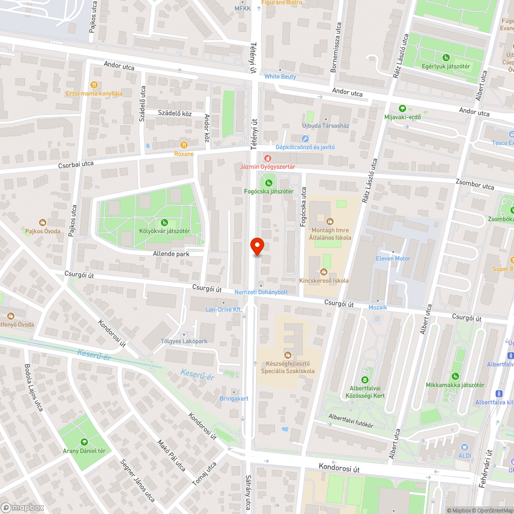 Koszos buszmegálló bejelentés helye