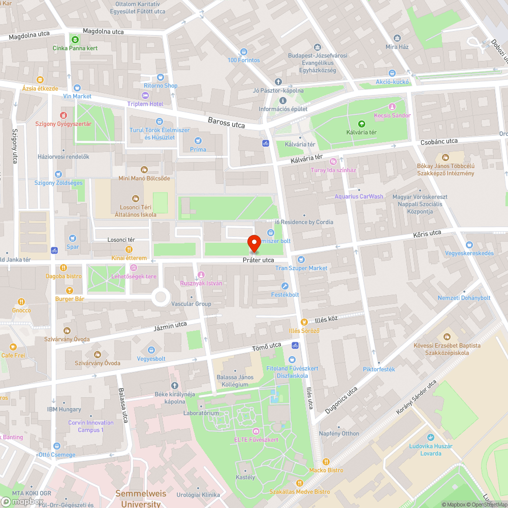 Práter utcai elsőbbségadás bejelentés helye