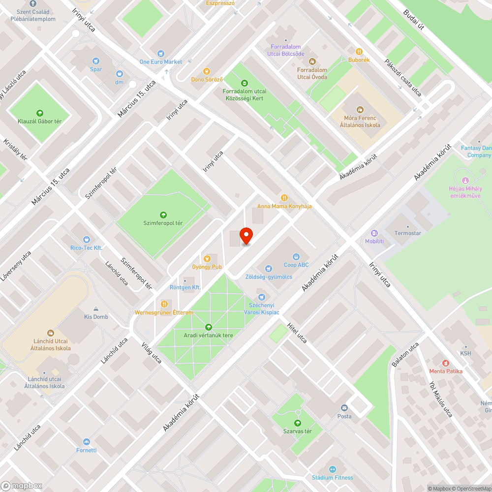 Eltömődött víznyelő bejelentés helye