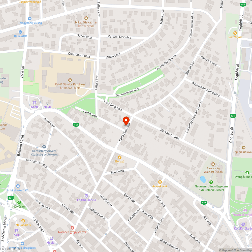 Sérült közmű bejelentés helye