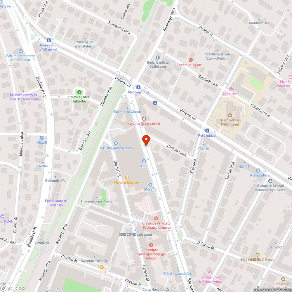 Elhanyagolt úttest bejelentés helye