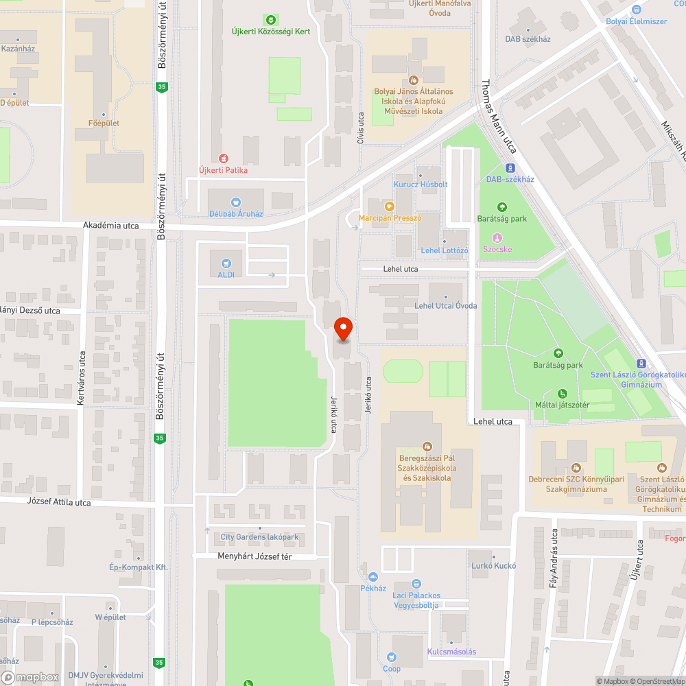 Egy közterületen lévő  fa törzsén 3 helyen hosszanti repedés keletkezett bejelentés helye