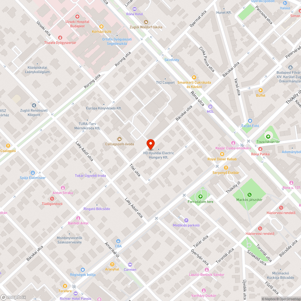 Kiszáradt fa bejelentés helye