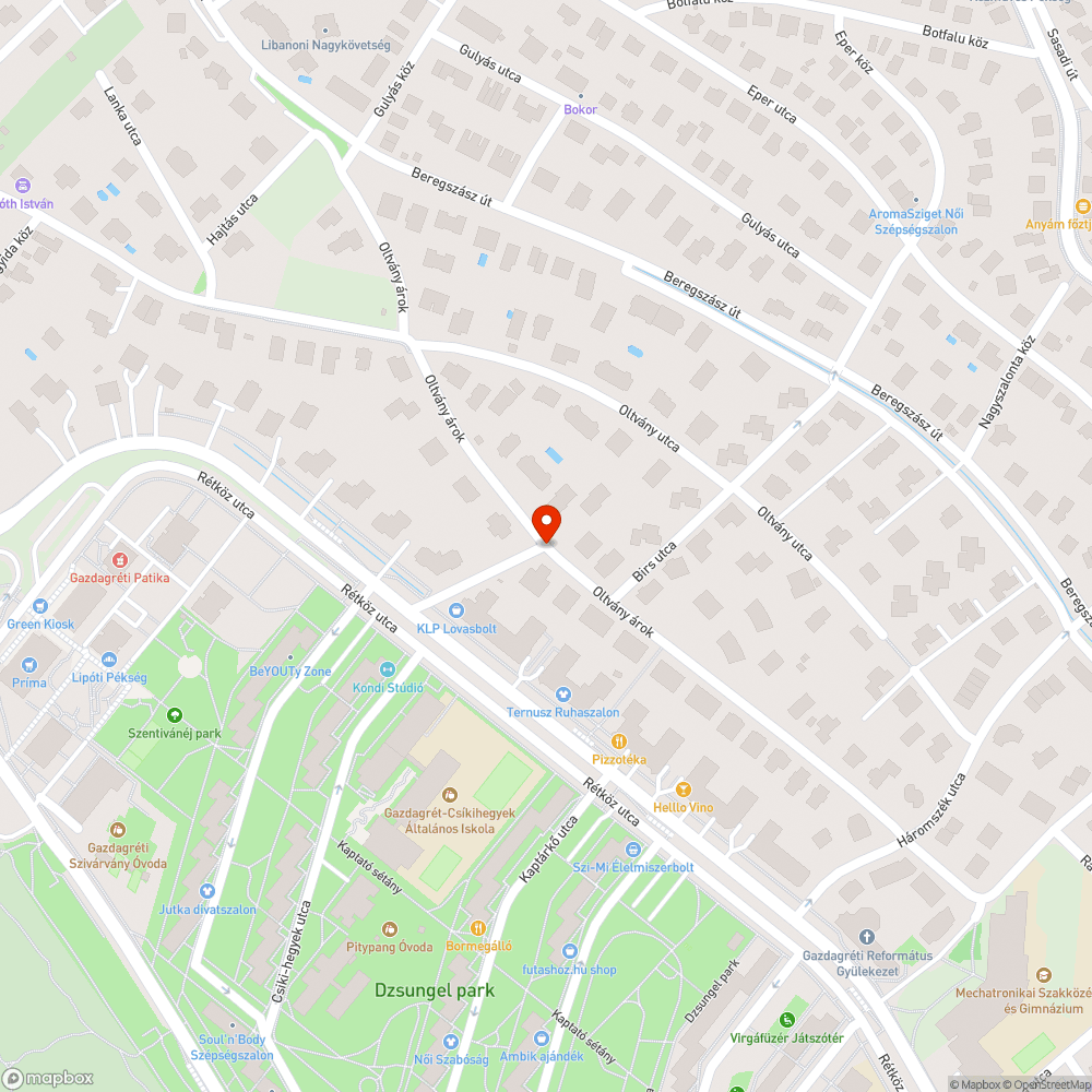 Megrongált utcatábla bejelentés helye