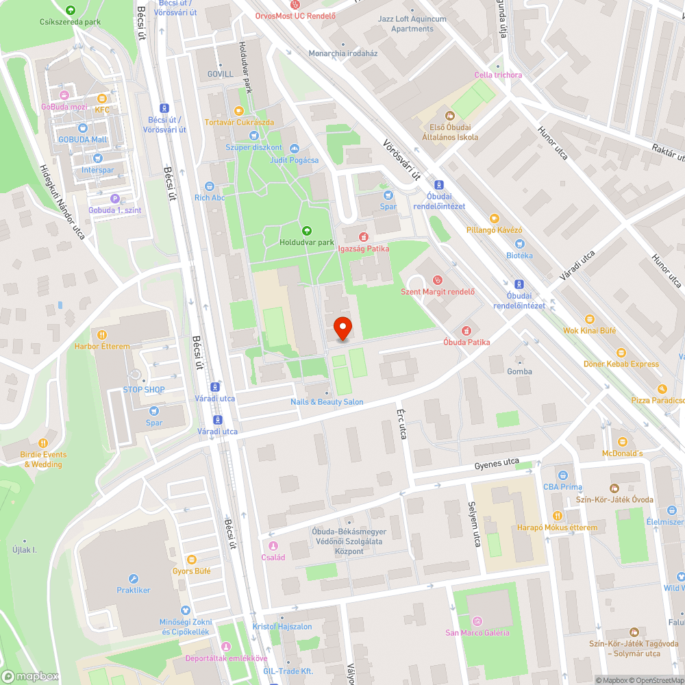 Kiszáradt fa bejelentés helye