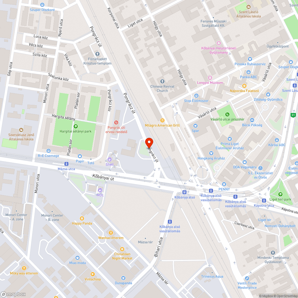 Egy nagyon graffitis buszmegálló bejelentés helye