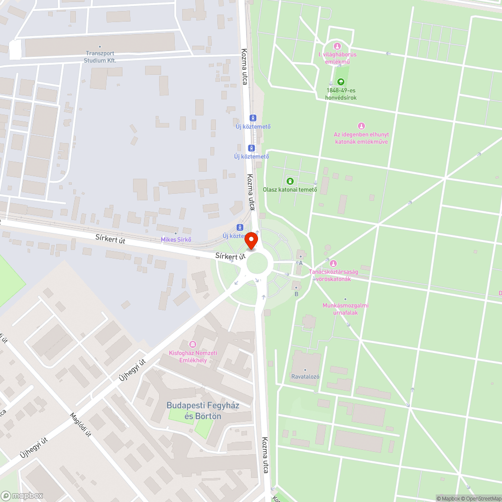 Nagyon graffitis és rongálódott villamosmegálló bejelentés helye