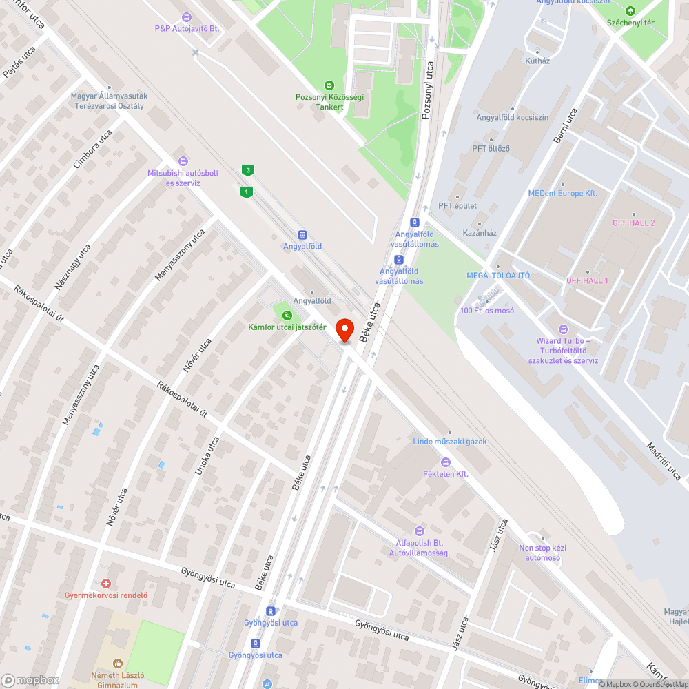 Kámfor utca szemét bejelentés helye