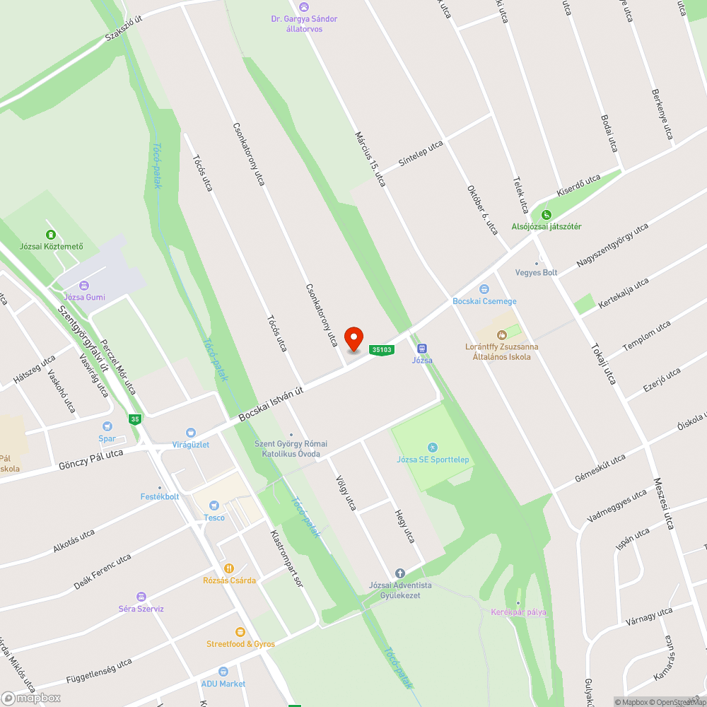 Graffiti a buszmegállón bejelentés helye