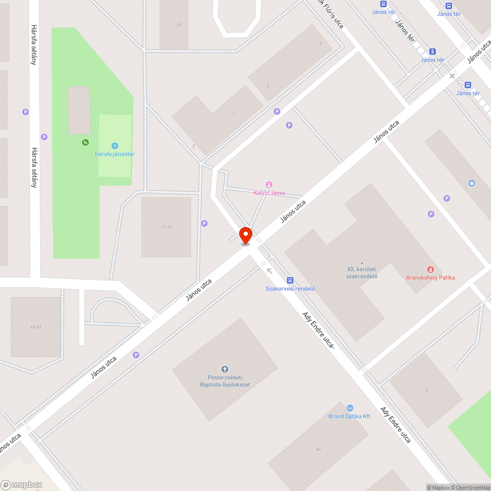 Kiégett lámpa bejelentés helye