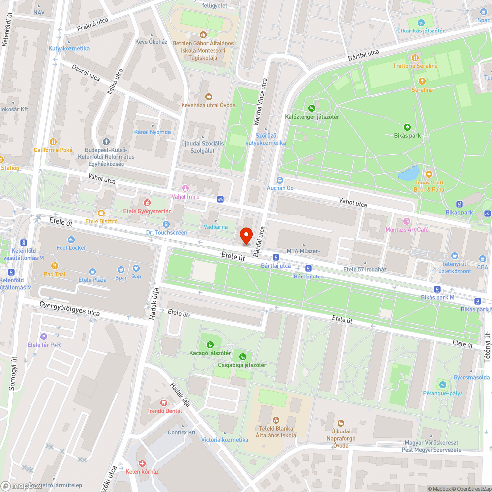 Megdőlt tűzcsap bejelentés helye