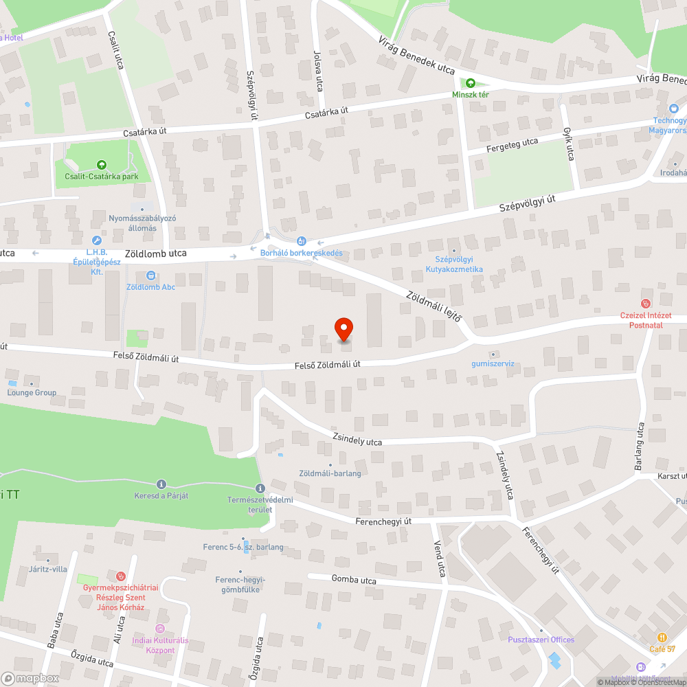 Parkolóba telepített szikla kert bejelentés helye