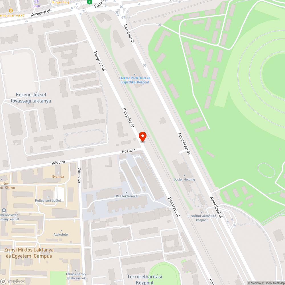 Egy kidőlt forgalom terelő rúd bejelentés helye