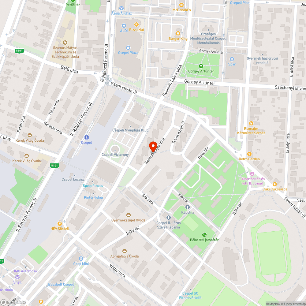 Sérült fekvőrendőr bejelentés helye