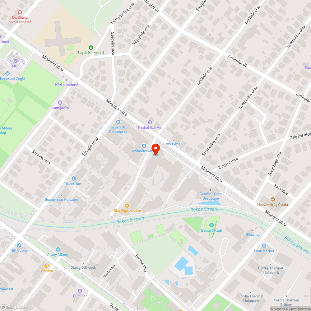 Megsüllyedt víznyelő bejelentés helye