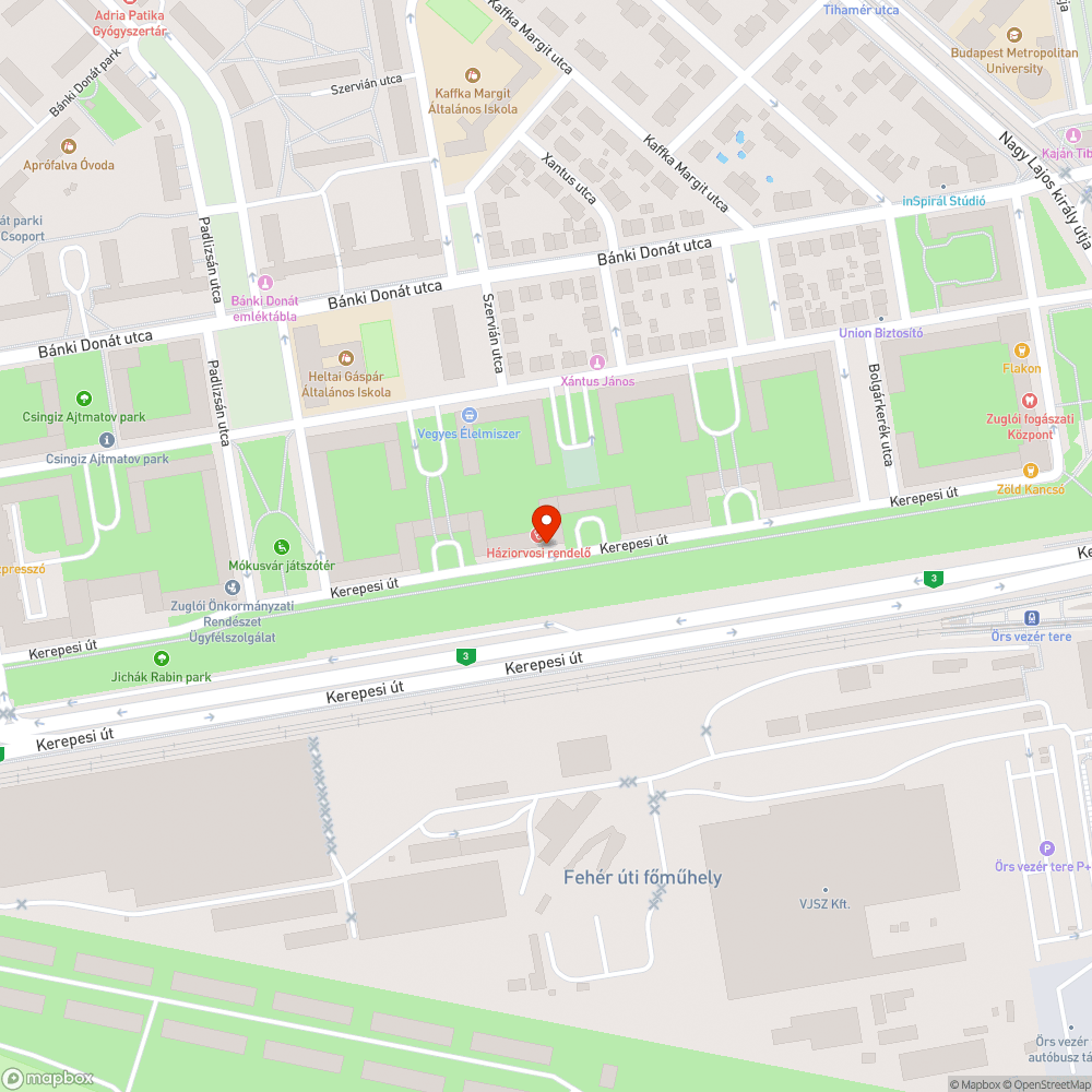 Megrongálódott kutyaürülék-gyűjtő bejelentés helye