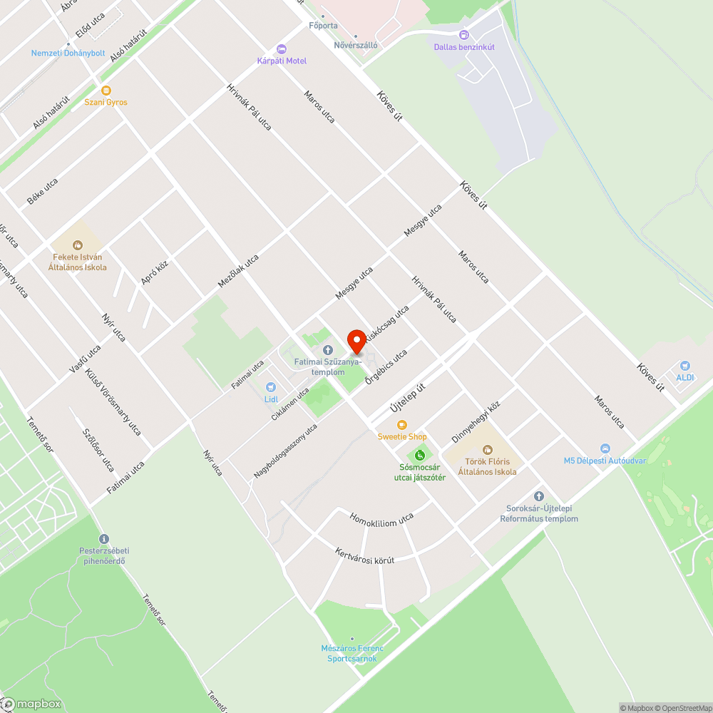 Elhagyott jármű bejelentés helye