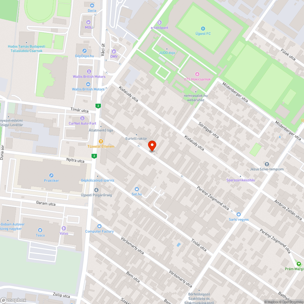 Elhagyott autó bejelentés helye