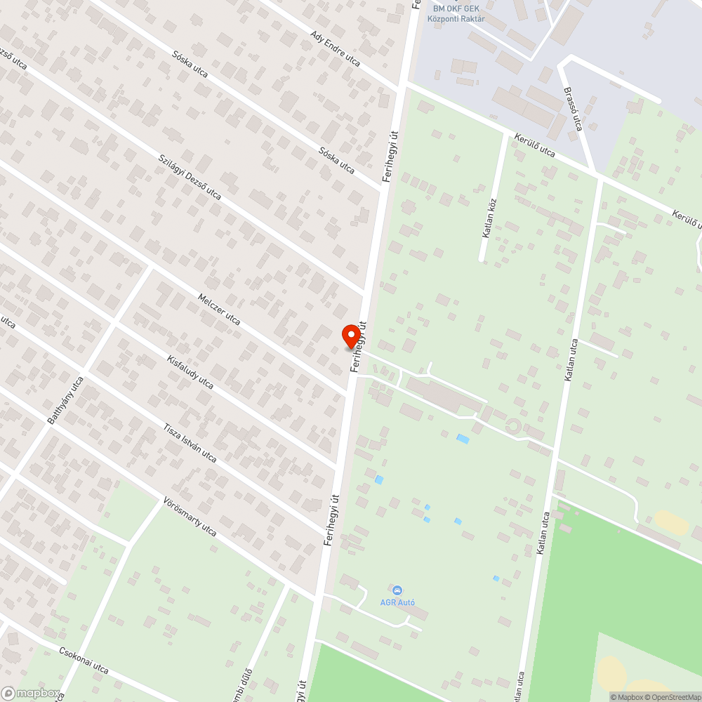 Veszélyes járdaszakasz bejelentés helye