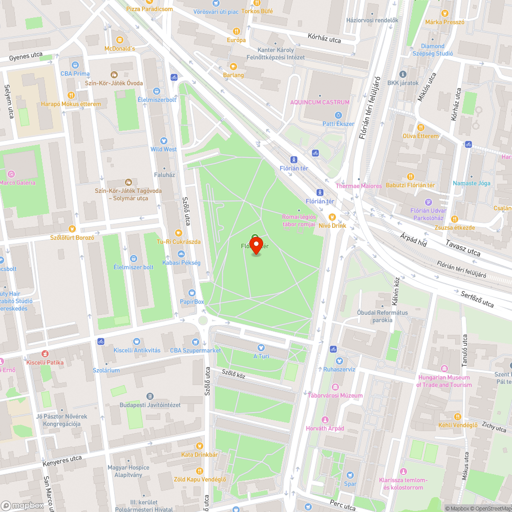 Szobor talapzata megrongálódott bejelentés helye