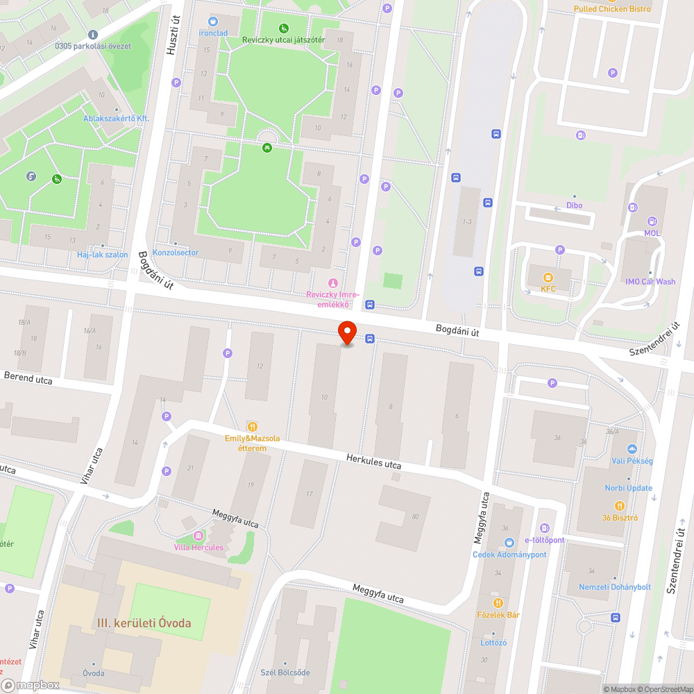 60-as évek porolói bejelentés helye