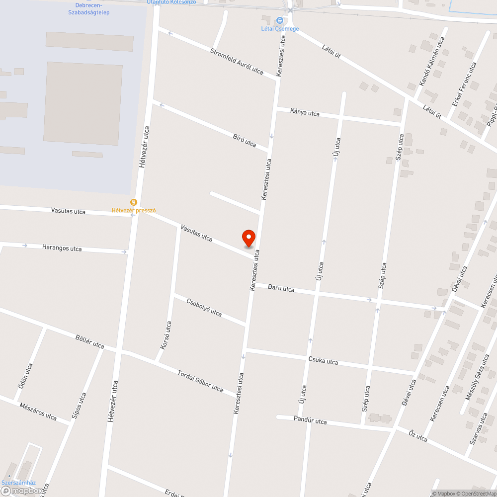 Elhanyagolt növényzet bejelentés helye