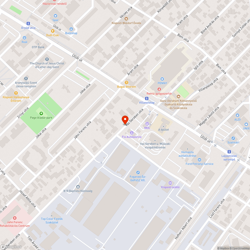 Rossz állapotban lévő útszakasz bejelentés helye