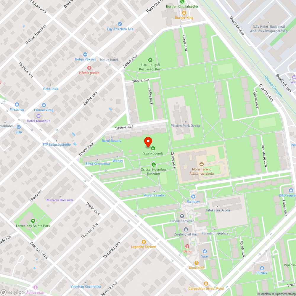 Kátyúk bejelentés helye