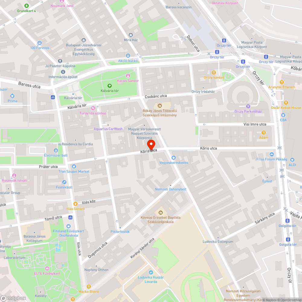 Elhagyott autó bejelentés helye