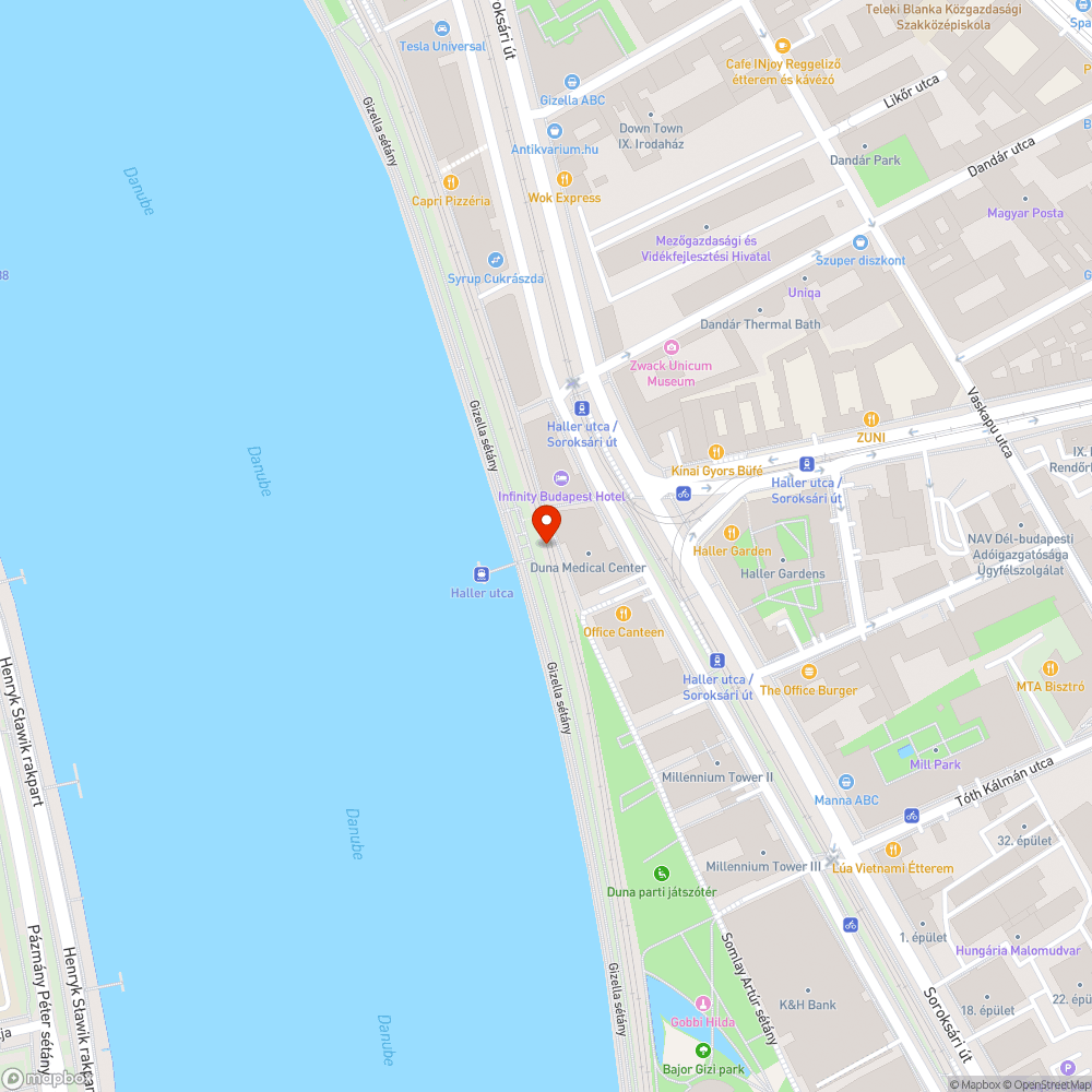 Balesetveszélyes beálló bejelentés helye