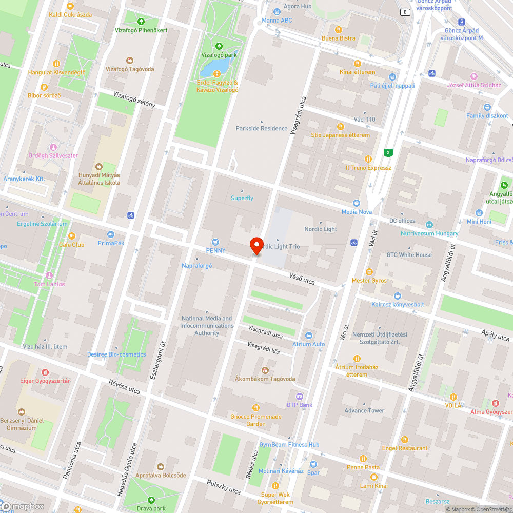 Kerékpár- és rollerparkolás a Központi Okmányirodánál bejelentés helye